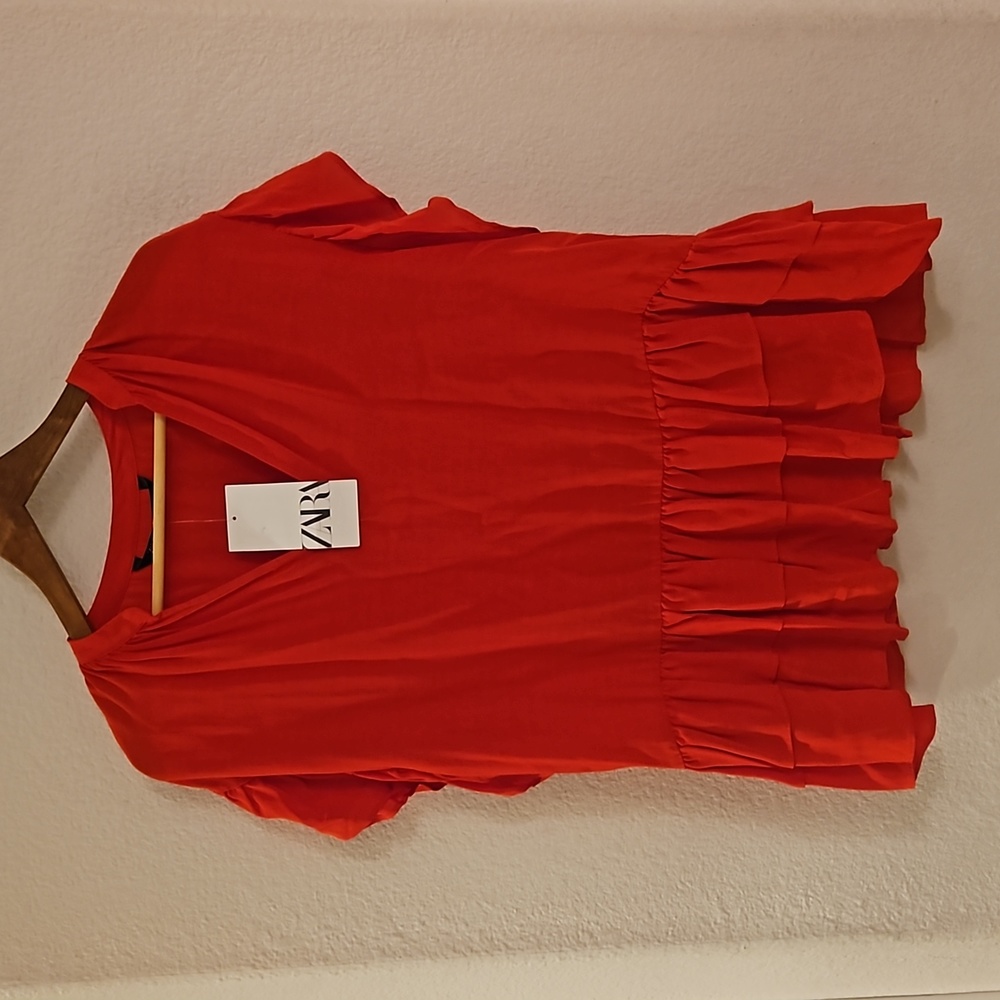 Zara oversized ruffle blouse - Picture 2 of 2